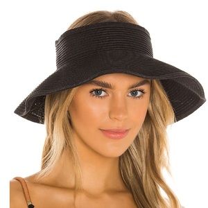 VIX SWIMWEAR Velcro Roll Up Visor in Black